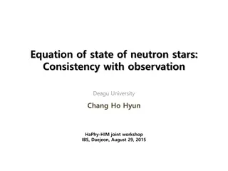 Neutron Star Equation of State and Observational Consistency