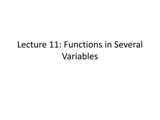 Understanding Functions in Several Variables