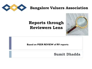 Valuation Reports Peer Review Process