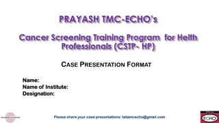 Innovative Cancer Screening Training Program for Health Professionals