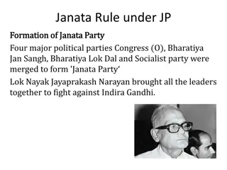 Formation and Achievements of Janata Party under JP Rule