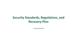 Understanding Security Standards, Regulations, and Recovery Plan Training