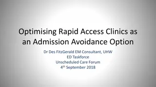 Optimising Rapid Access Clinics for Admission Avoidance by Dr. Des Fitzgerald