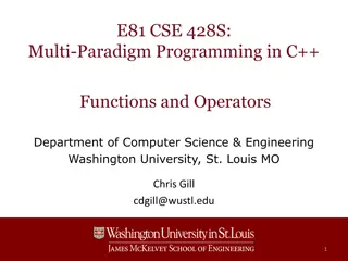 Functions and Operators in C++: Exploring Parameter Lists, Overloading, and Semantics