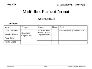 IEEE 802.11-20/0772r5 Multi-link Elements Overview