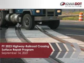 Highway Railroad Crossing Surface Repair Program 2023 Information