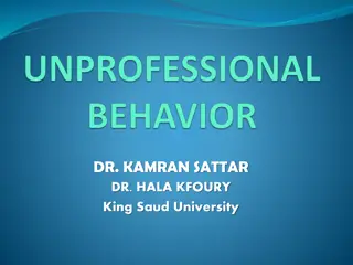 Understanding Unprofessional Behavior in Medicine