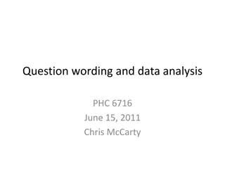 Effective Question Wording and Data Analysis