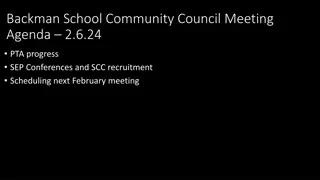 Backman School Community Council Meeting Agenda & Updates