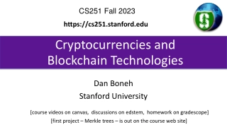 Cryptocurrencies and Blockchain Technologies