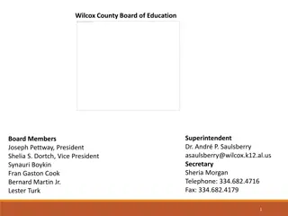 Wilcox County Education Budget Process Overview