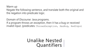 Predicate Logic Negation Exercises