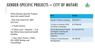 Gender-Specific Projects in Mutare City Council