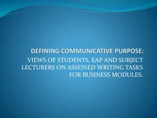 Examining Assessed Business Writing Tasks: Students’ and Lecturers' Perspectives