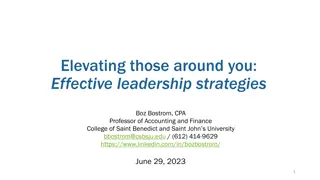 Effective Leadership Strategies for Elevating Those Around You