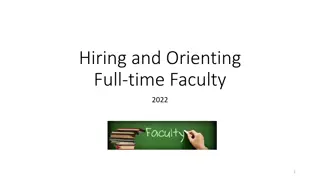 Effective Full-time Faculty Hiring and Orientation Process 2022