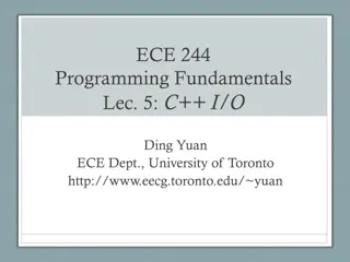 C++ File Input/Output Fundamentals