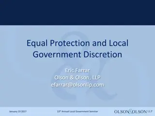 Understanding Equal Protection and Local Government Discretion in Legal Seminars
