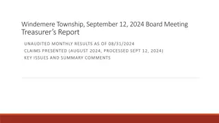 Windemere Township Treasurer's Report and Financial Forecast Analysis