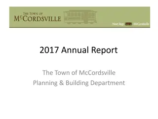 McCordsville 2017 Annual Report: Planning & Building Department Overview