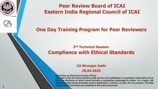 Peer Review Board Training: Compliance with Ethical Standards by CA Niranjan Joshi