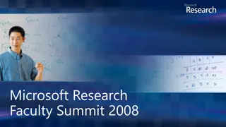 Exploring the Microsoft Research Faculty Summit 2008