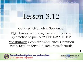 Understanding Geometric Sequences: Recognizing and Representing