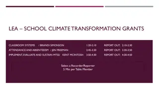 Implement, Evaluate, and Sustain School Climate Transformation Grants