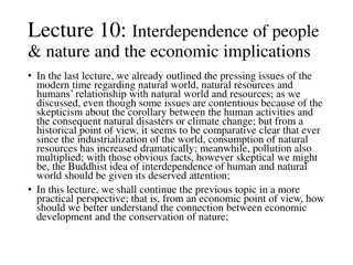 Understanding the Interdependence of People and Nature in Economic Development