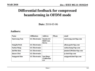 Compressed Beamforming Feedback in OFDM Mode: Differential Feedback Method