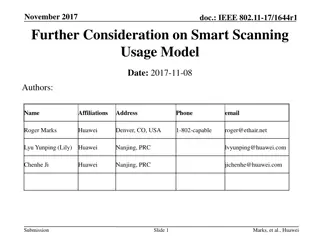 Smart Scanning Usage Model for IEEE 802.11-17/1644r1 Document