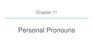 Understanding Personal Pronouns in Chapter 11 with Parsing and Warm-up Activities