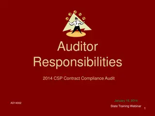 Auditor Responsibilities in CSP Compliance Audits: Key Rules and Tax Compliance Duties