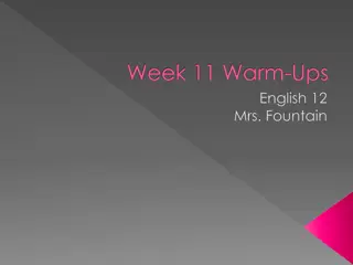 Enhancing English Language Skills: Week 11 Warm-Ups with Mrs. Fountain