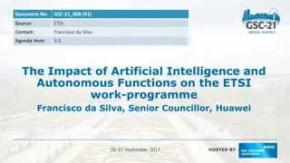 Impact of Artificial Intelligence and Cognitive Technologies on ETSI Work Programme