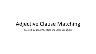 Interactive Adjective Clause Matching Activity