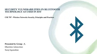 Bluetooth Technology Vulnerabilities in IoT Environments