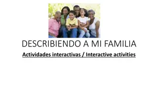 Interactive Spanish Activities for Family Vocabulary and Adjectives