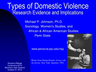 Understanding Types of Domestic Violence Research Evidence and Implications