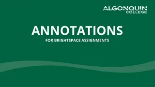 Enhance Online Assignments with Brightspace Annotation Tools