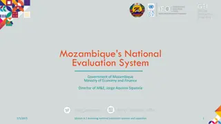 Developing and Promoting M&E in Mozambique: Challenges and Institutionalization