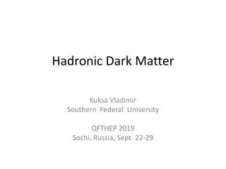 New Discoveries in Hadronic Dark Matter Research