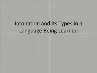 Understanding Intonation in Language Learning