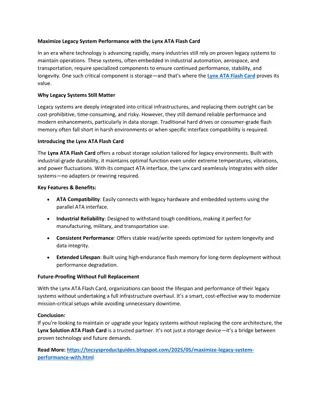 Maximize Legacy System Performance with the Lynx ATA Flash Card