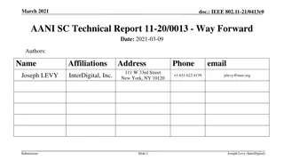 IEEE 802.11-21 March 2021 Technical Report Summary