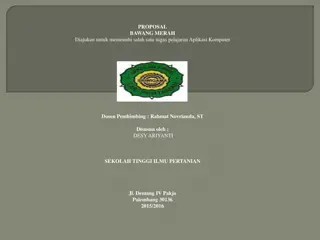 Proposal Study on Shallots Cultivation Techniques