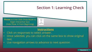 Interactive Quiz for Test Development