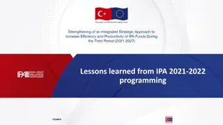 Key Insights from IPA 2021-2022 Programming for EU Legislation