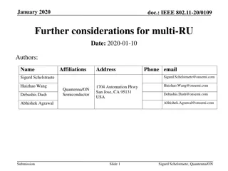 IEEE 802.11-20/0109: Multi-RU Considerations for 11be Standard
