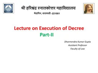 Execution of Decree: Legal Provisions and Application Process